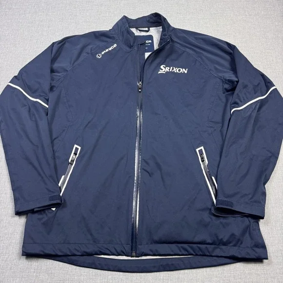 Sunice Srixon Golf Jacket Mens L Blue Windbreaker Zephal Waterproof Full Zip